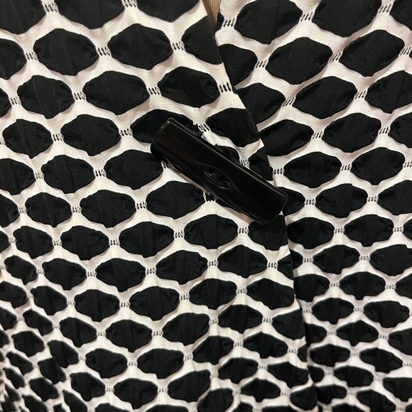 Joseph Ribkoff Textured Polka Dot Mandarin Collar Asymmetric Hem Jacket, size 10 - Picture 6 of 9